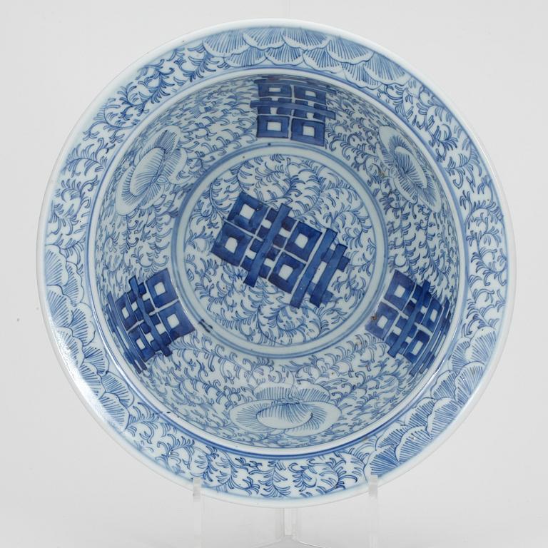 HANDFAT, porslin, Kina 1800-tal.