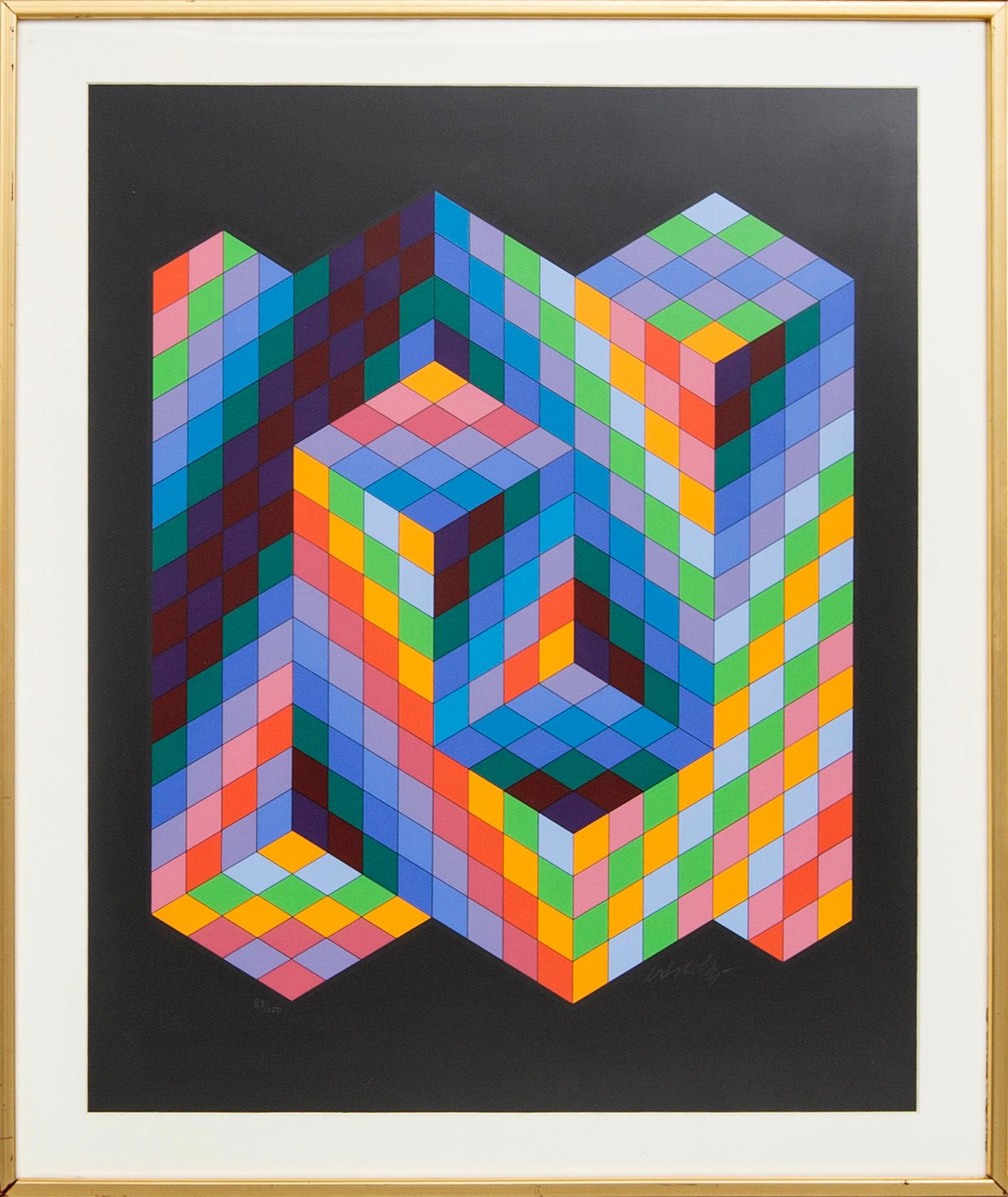 Victor Vasarely, Litografi, signerad, numrerad 83/250.