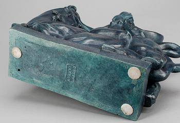 CARL MILLES, efter, skulptur, blåpatinerad brons, Millesgården.