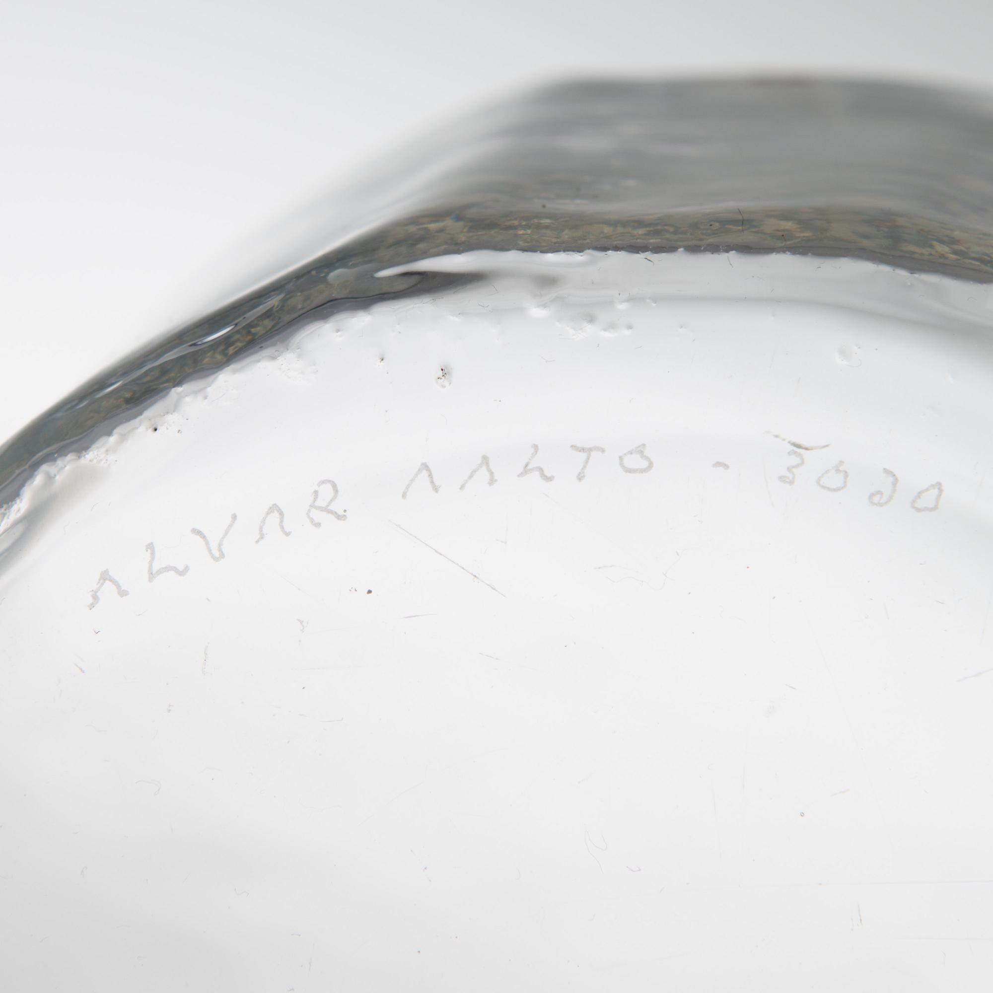A vase signed Alvar Aalto -3030, manufactured by Iittala in the 1950/60s.