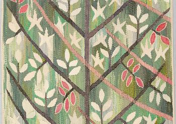 Barbro Nilsson, a textile, "Grön kvist", tapestry weave, ca 210-212 x 59-60,5 cm, signed AB MMF BN.