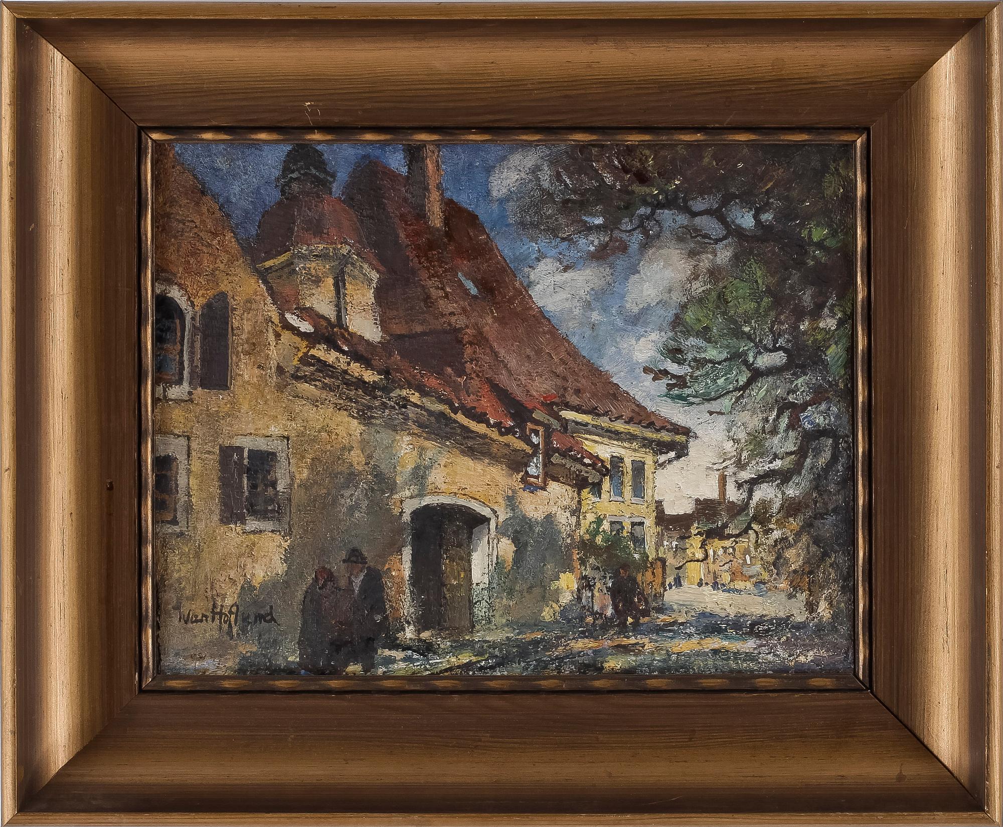 IVAN HOFLUND, olja på duk, 2 st, samt olja på pannå, sign.