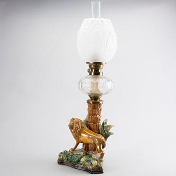 Table light, Majolica, second half of the 19th century.