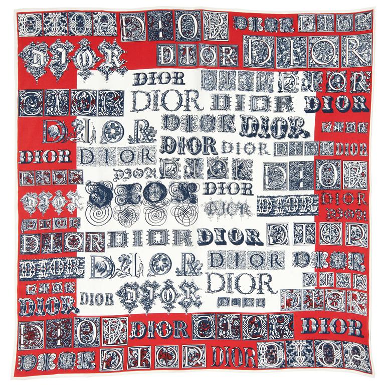 CHRISTIAN DIOR, a silk scarf.