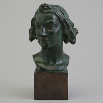 A signed bronze sculpture by Olof Ahlberg dated 1931.