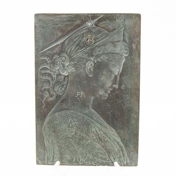 Relief, brons, Sankt Cecilia, 1900-tal.
