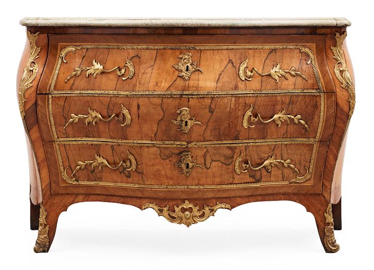 A Swedish Rococo commode by L. Nordin, not signed.