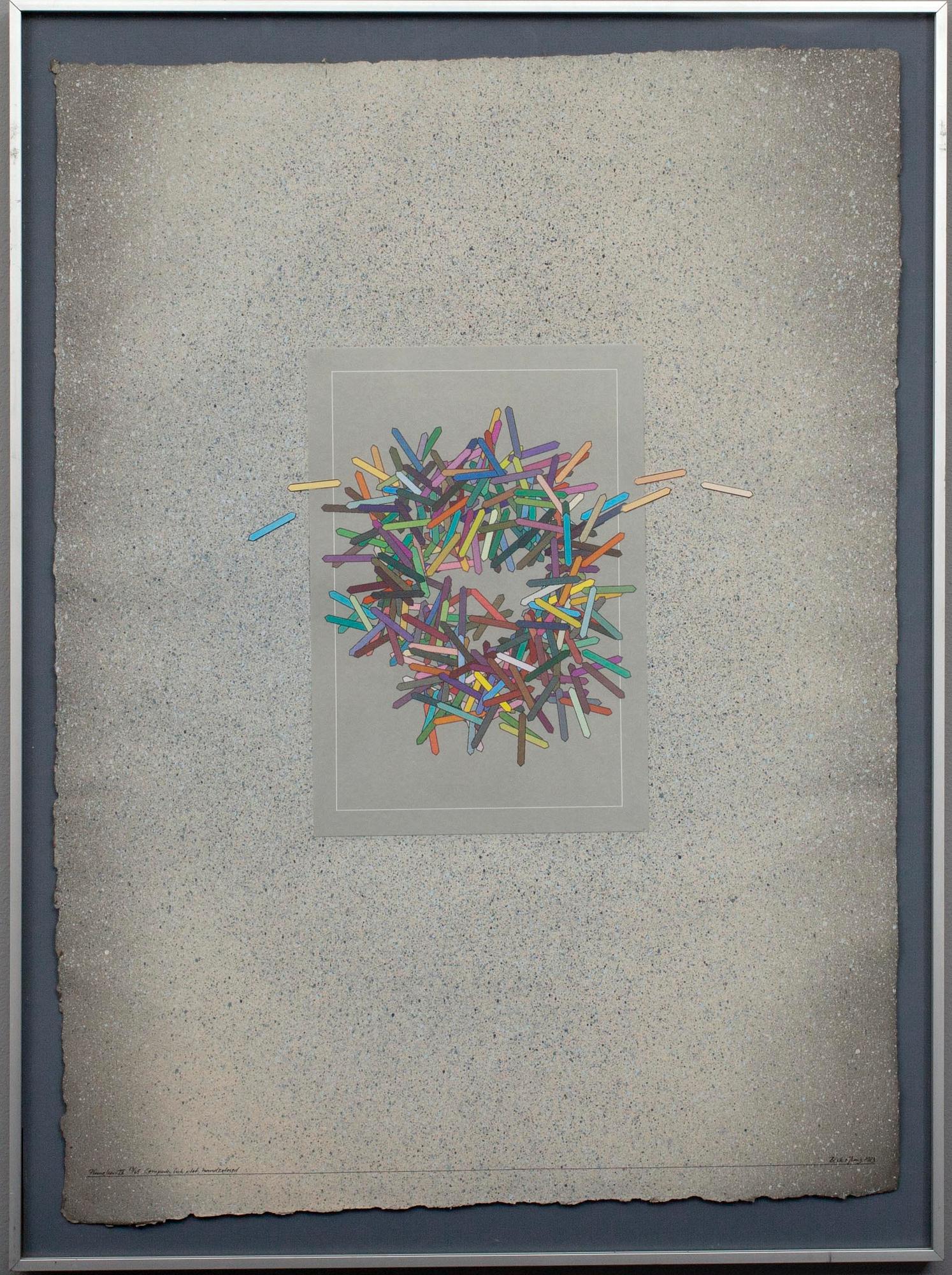 BECK & JUNG (HOLGER BÄCKSTRÖM & BO LJUNGBERG),  computer ink plot handcolored, signerad och daterad 1983.