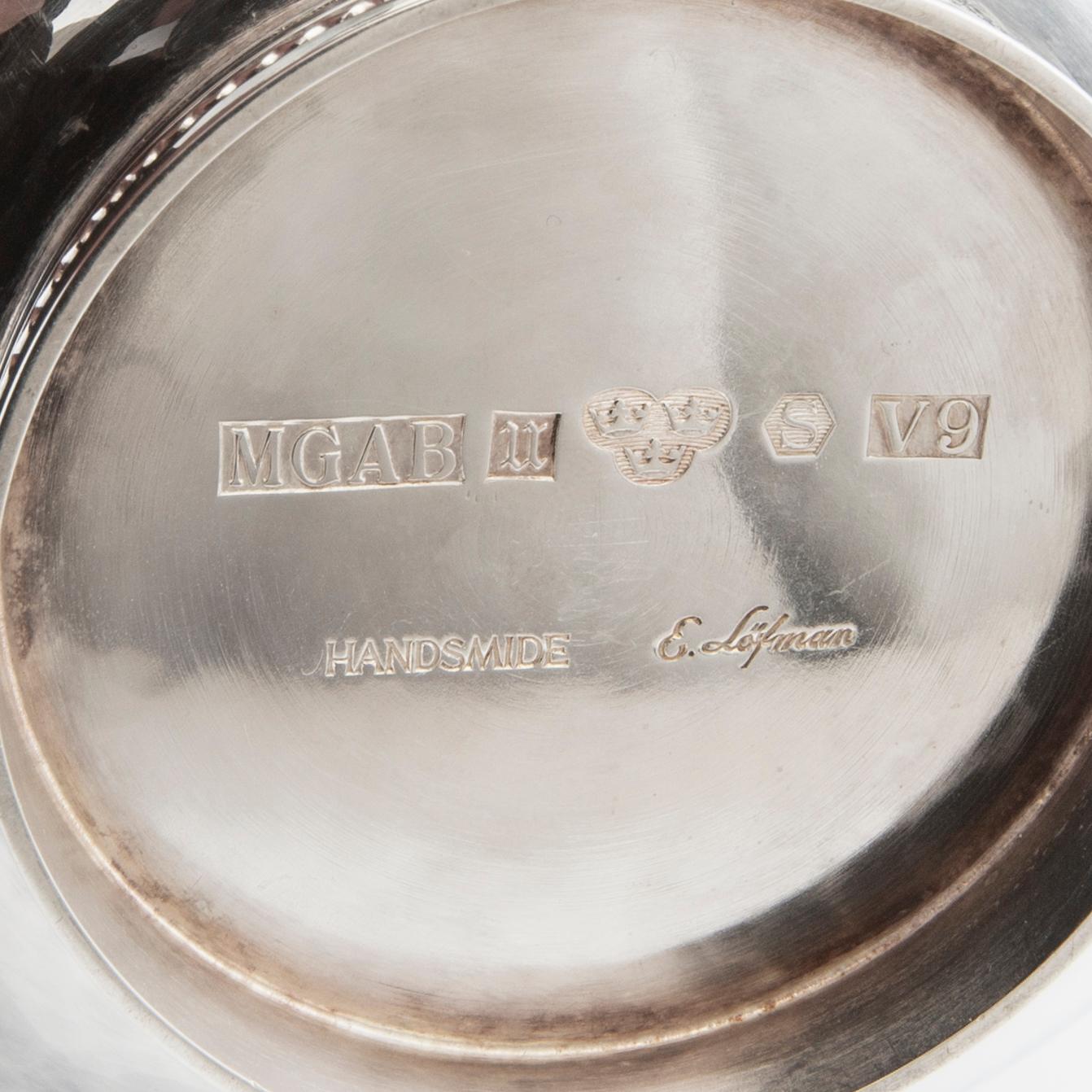 Eric Löfman, bowl silver MGAB Uppsala 1971.