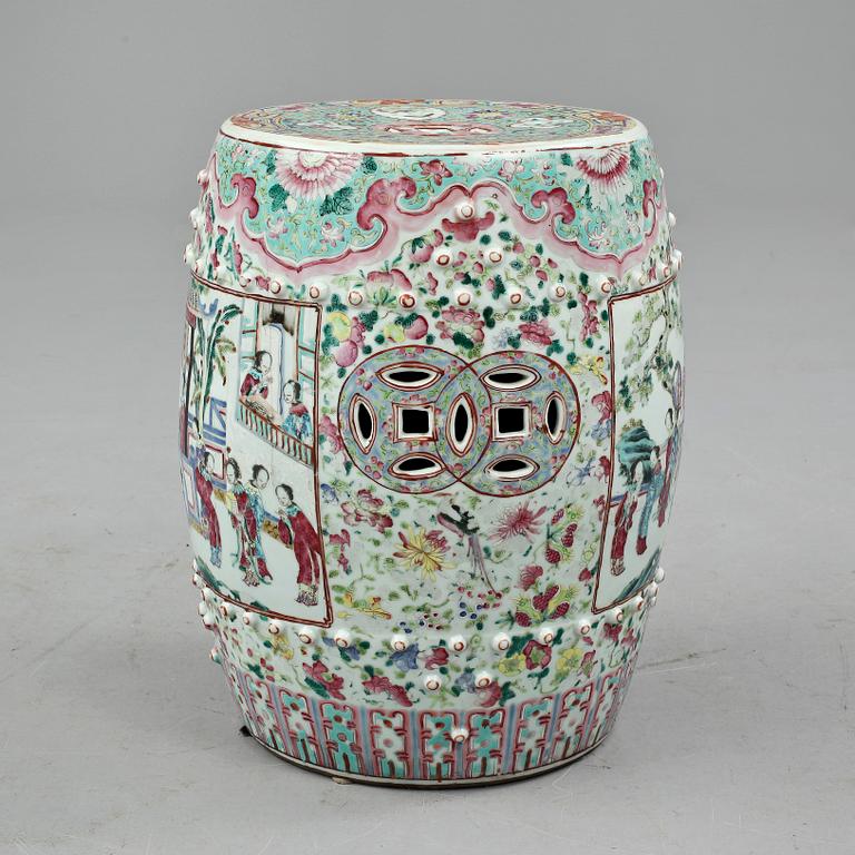TRÄDGÅRDSPALL, porslin, Kina, 1800/1900-tal.
