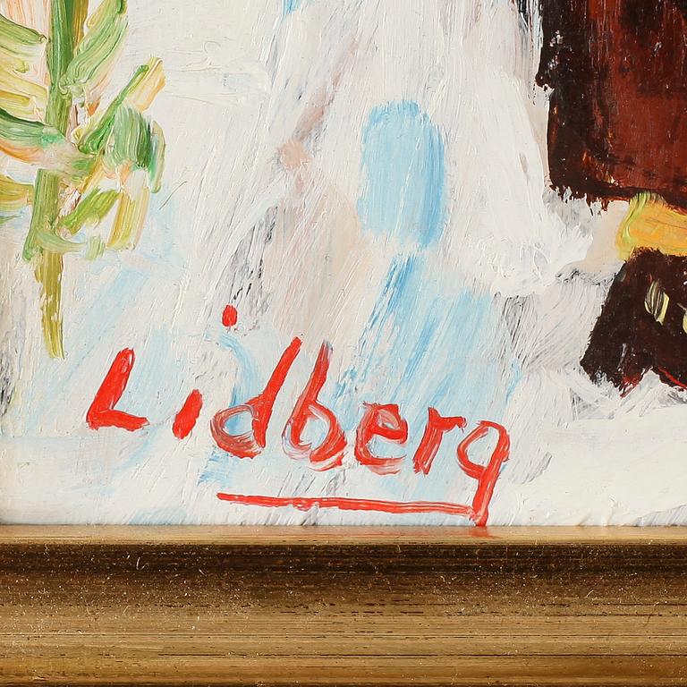 SVEN LIDBERG, olja på pannå, signerad.