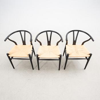 Hans J. Wegner, chairs, 6 pcs, CH-24 "The Y Chair" Carl Hansen & Son Denmark 21st century.
