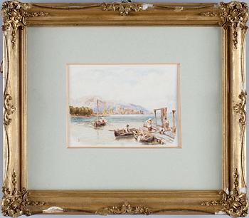 Myles Birket Foster · MYLES BIRKET FOSTER, akvarell. Monogramsign.