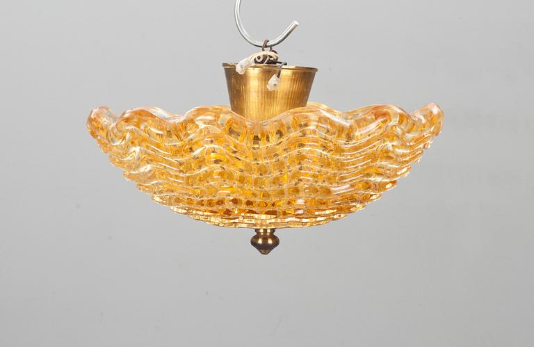 TAKPLAFOND SAMT VÄGGBELYSNING, 3 delar,glas.