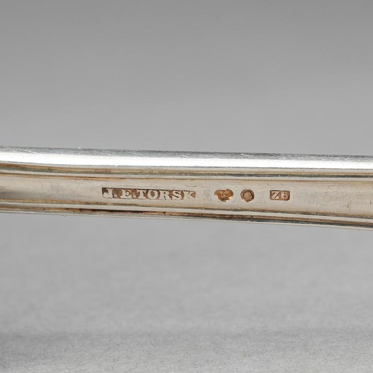 BESTICKSERVISDELAR, ca 40 st, silver, "Gammal fransk", bla Jakob Engelberth Torsk, Stockholm, 1902.Vikt ca 1961g.