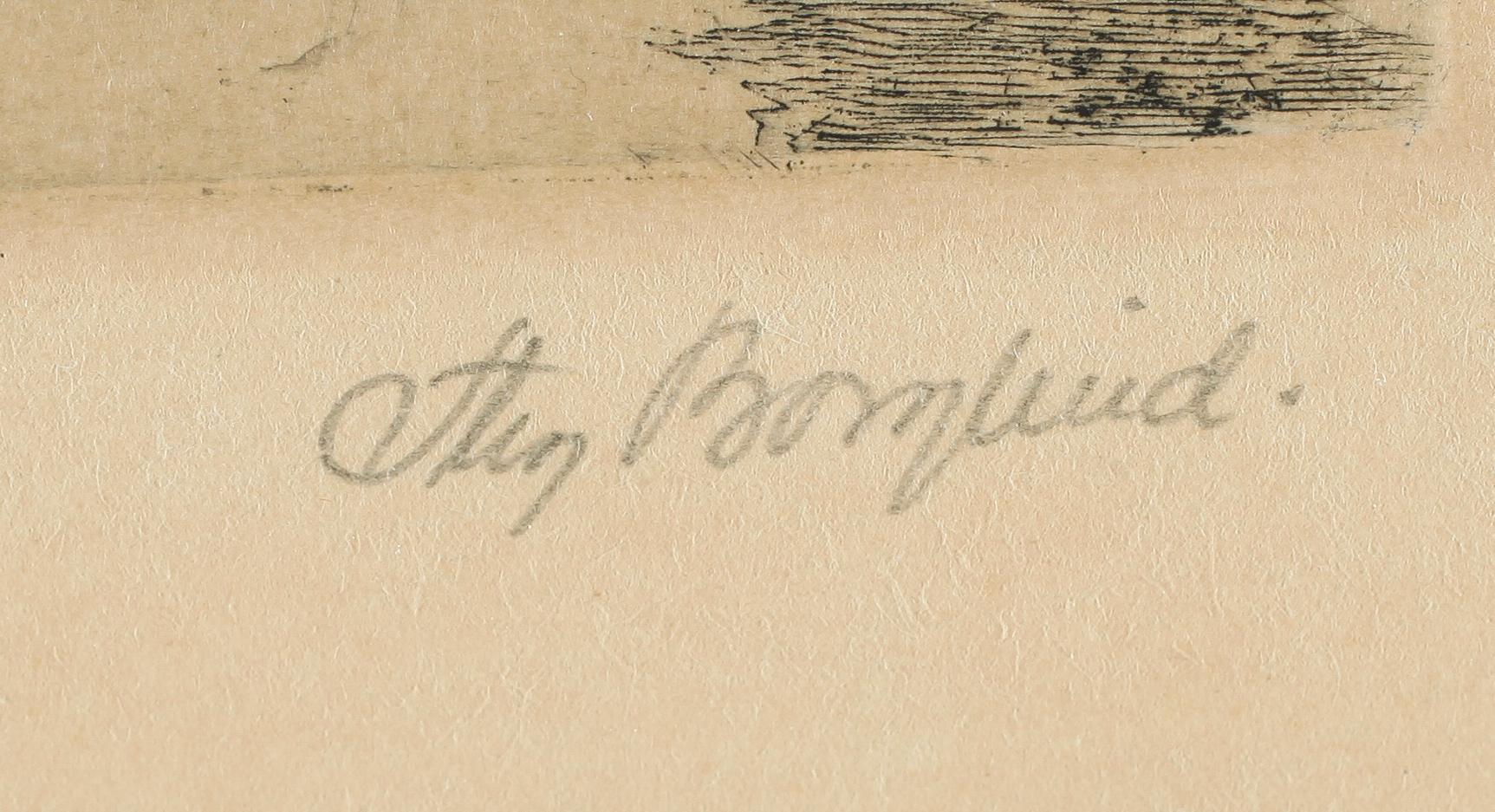STIG BORGLIND, etsning, signerad.