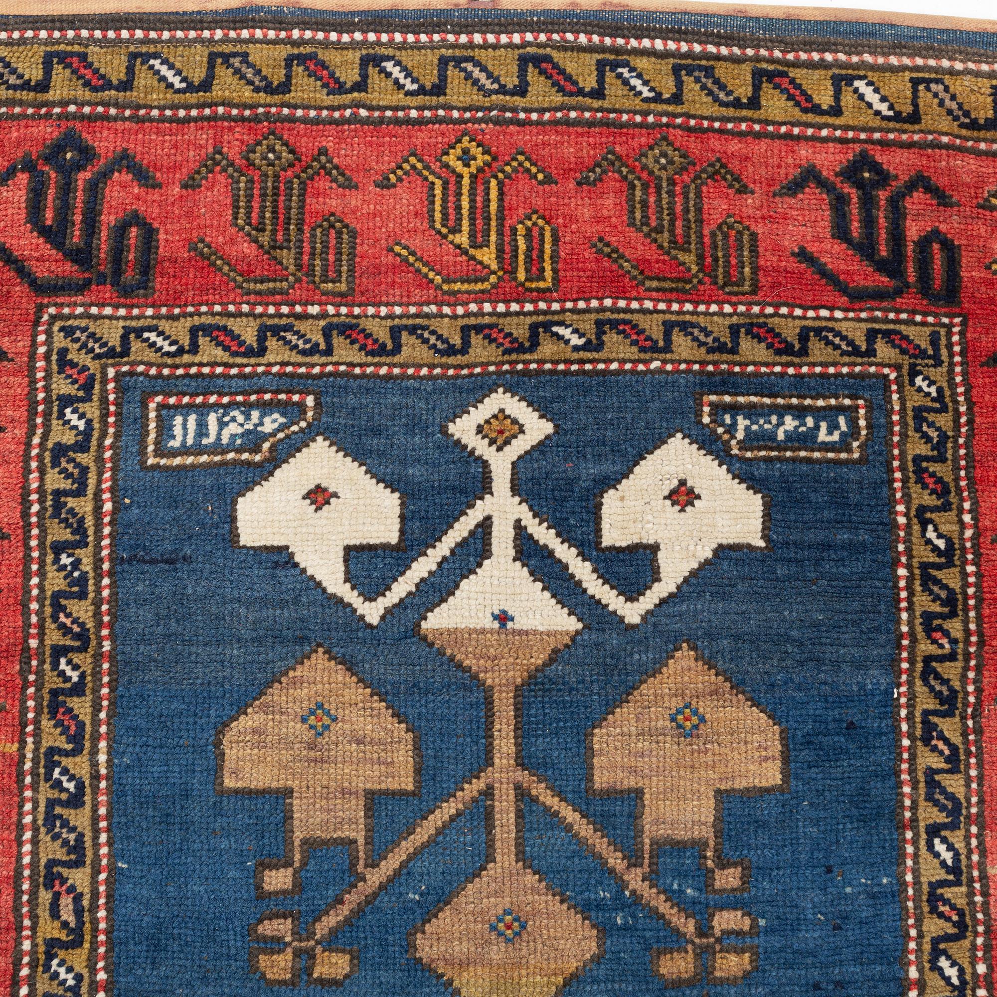 Matta, antik, Nordvästpersisk/Azerbajdzjan, ca 167 x 94 cm.