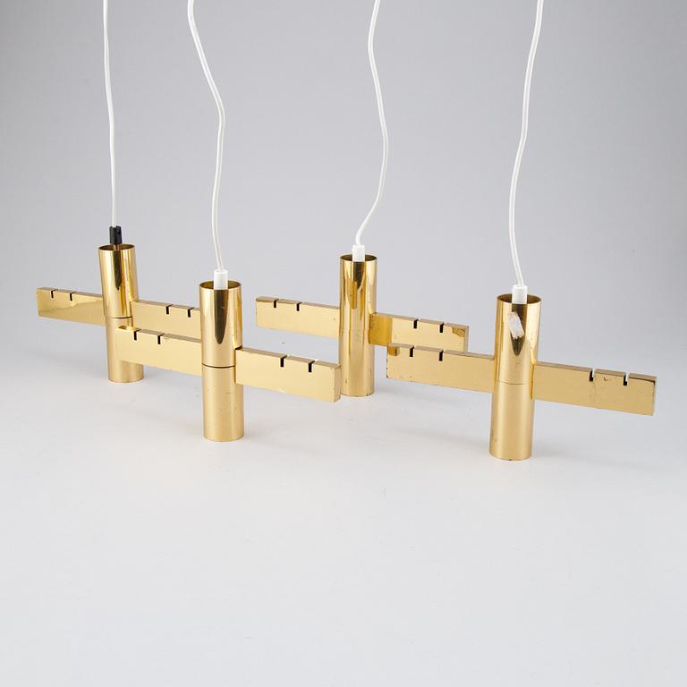 Hans-Agne Jakobsson, four brass ceiling lamps, Markaryd.