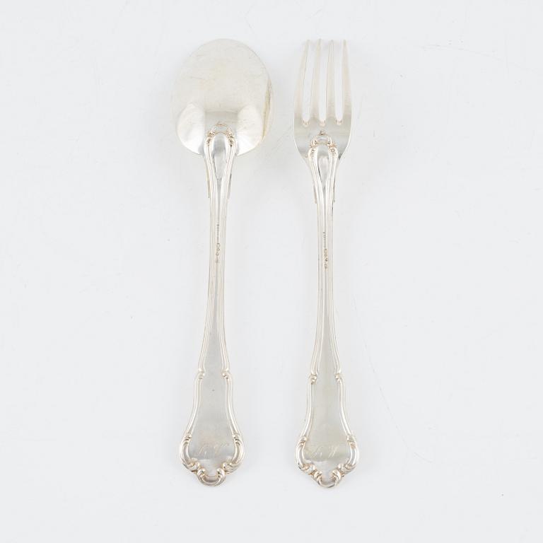 Bestick, 12 st, silver, K Anderson, Stockholm 1916.