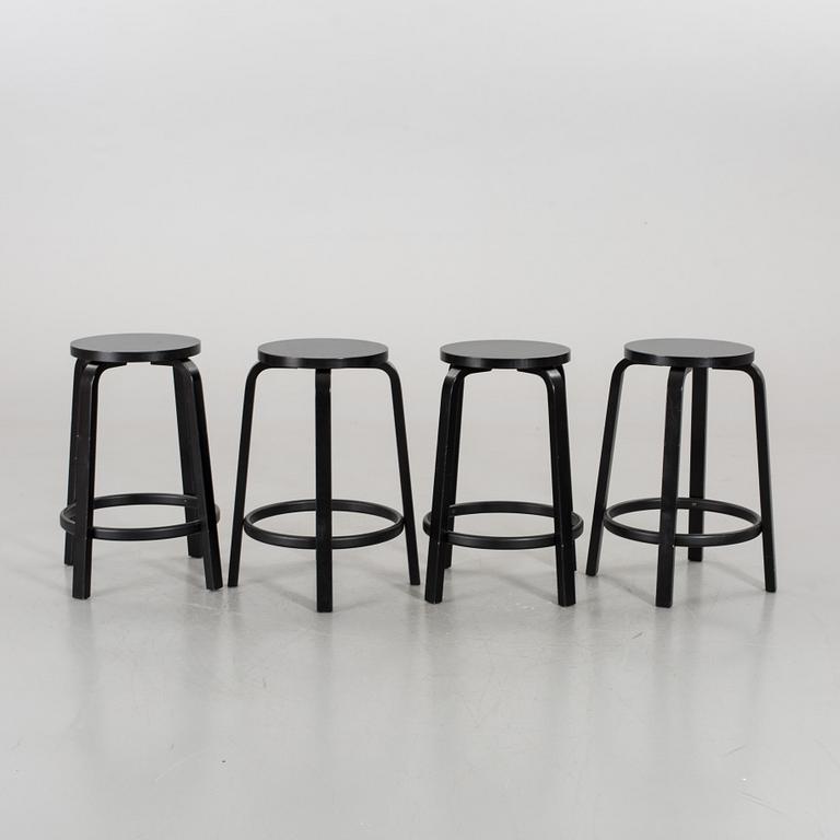 ALVAR AALTO, 4 pcs of stool, Artek Finland, 2012.