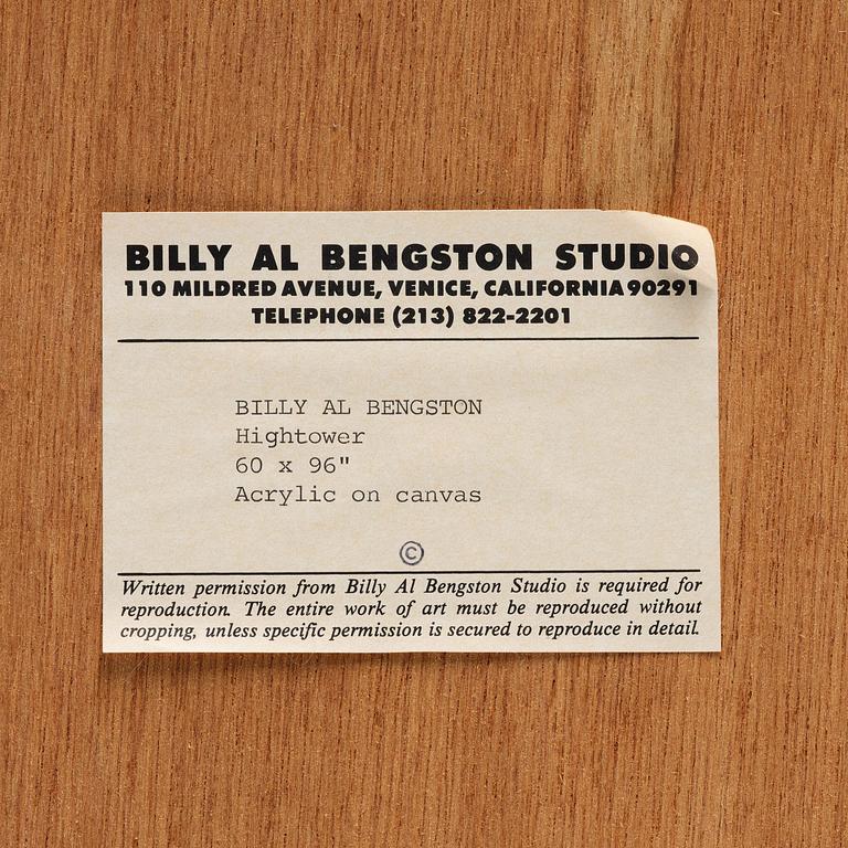Billy Al Bengston, "Hightower".
