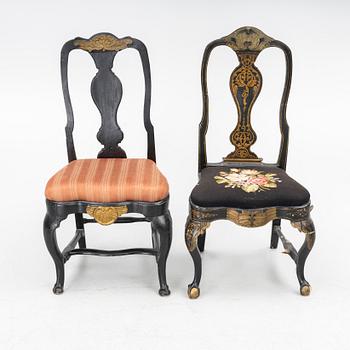 Chairs two, Baroque, 18th century.