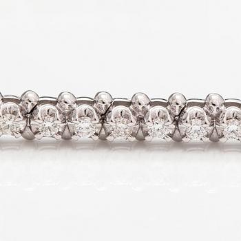 Armband, 14K vitguld och diamanter ca 1.18 ct tot.