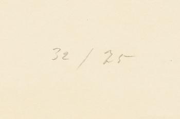 Hans Hartung, litografi, signerad Hans Hartung.