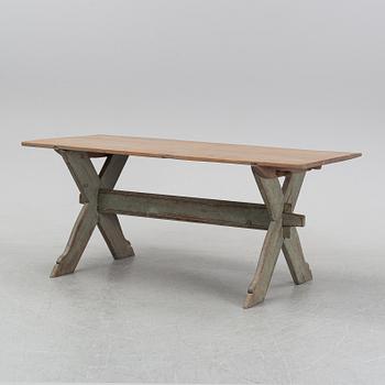 A 19th Century painted pine table.