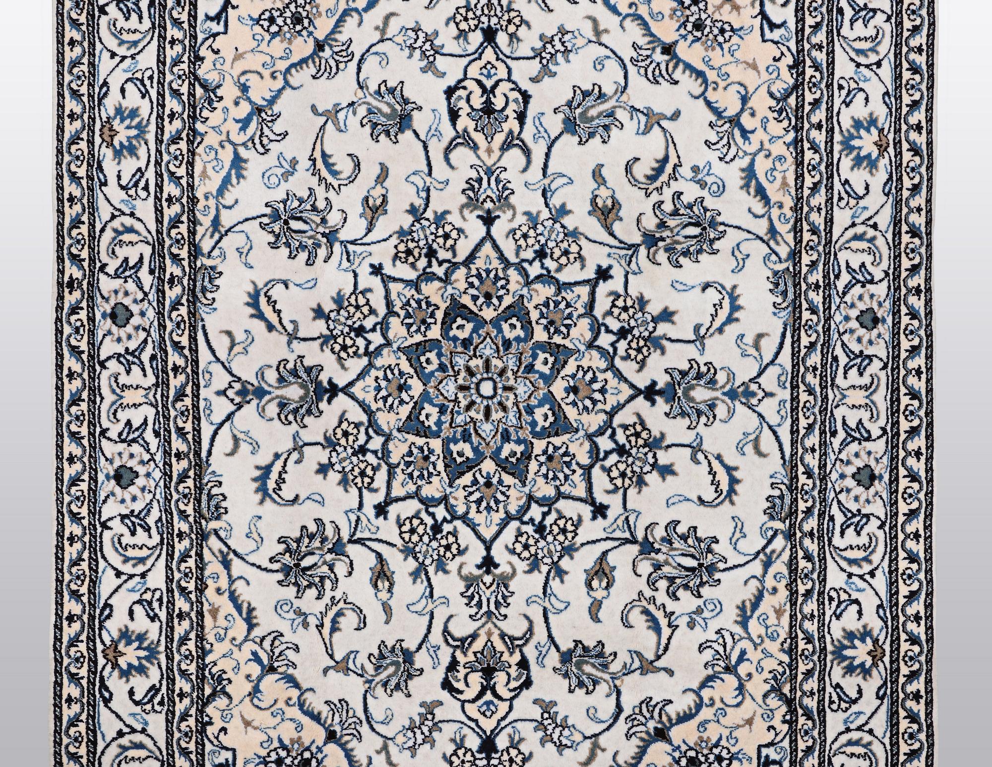 A rug, Nain, part silk, so called 9 LAA, ca 233 x 164 cm.