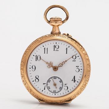 POCKET WATCHES, 2 psc, 14K gold, 32 mm and 44 mm.