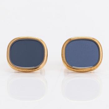 Patek Philippe,  a pair of 18K gold 'Ellipse' cufflinks.