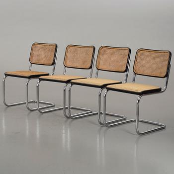 A SET OF 4 "CESCA" CHAIRS, Marcel Breuer, Thonet 1970's.