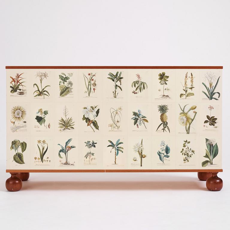 Josef Frank, a mahogany chest of drawers 'Florabyrå Linné', Svenskt Tenn, Sweden 2007, model 1050, jubilee ed. 31/50.