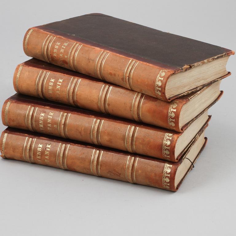 BOKVERK, 4 vol, "Svensk Botanik", utgivna av Johan Wilhelm Palmstruch, Stockholm, 1803-1809.