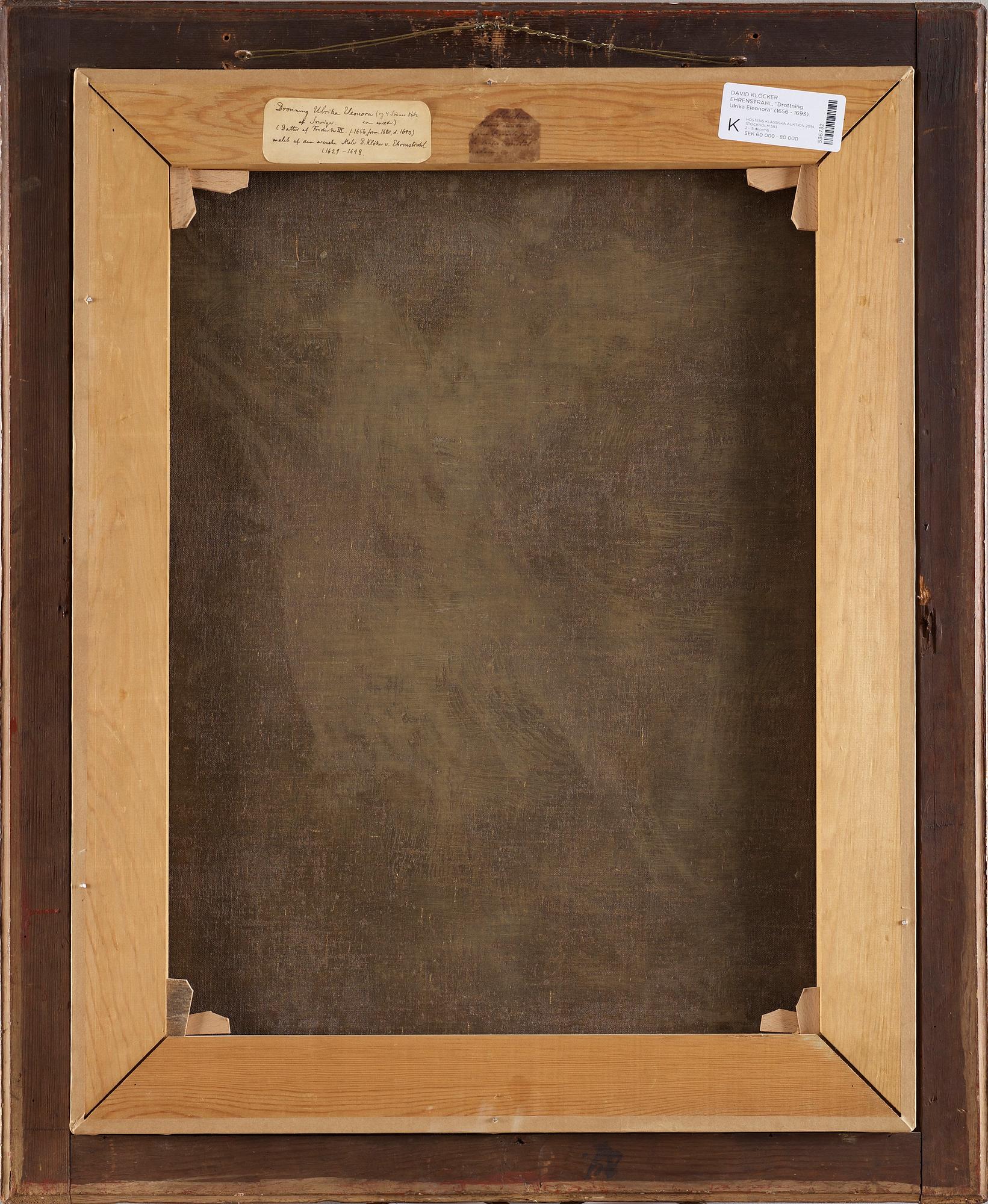 David Klöcker Ehrenstrahl Hans ateljé, "Drottning Ulrika Eleonora d.ä." (1656 - 1693).