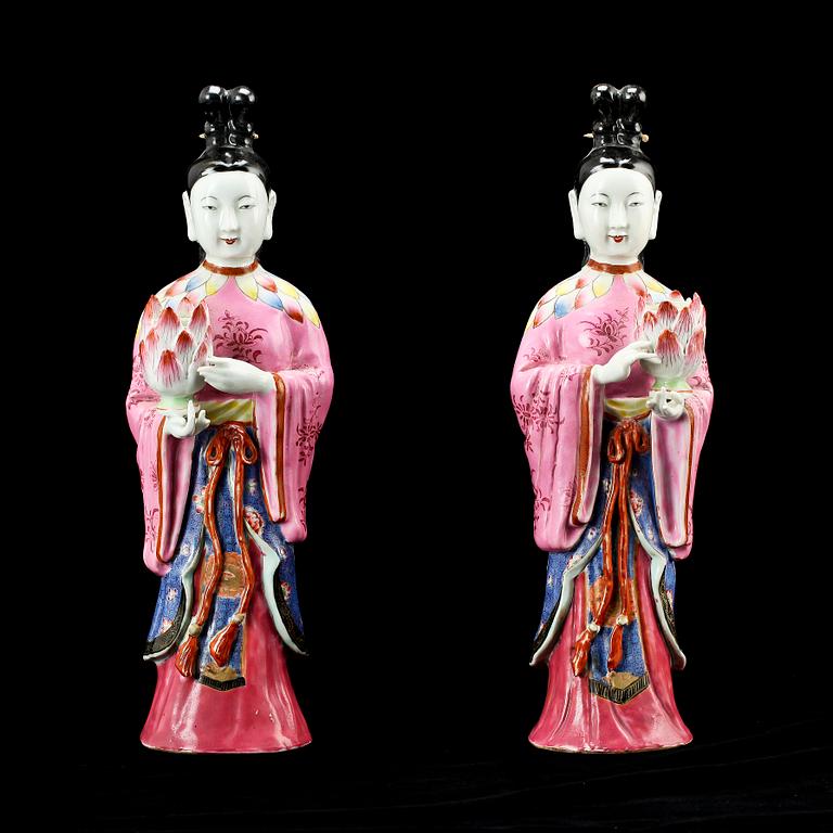 FIGURINER, ett par, porslin, troligen Samson, 1800/1900-tal.