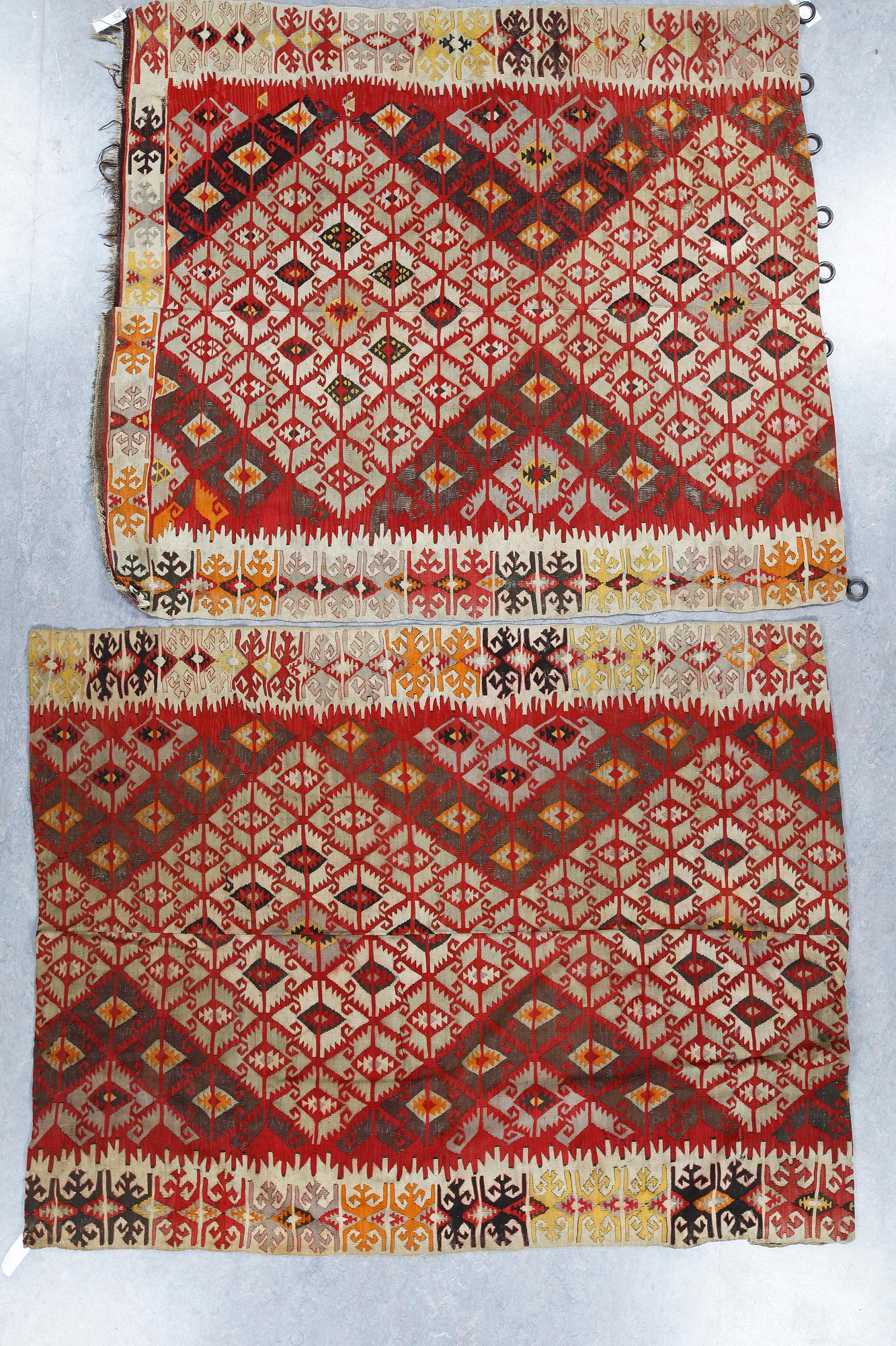 KELIM, ett par, Antik, Nordväst persisk, ca 225x173x 200x170 cm.