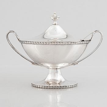 A Gustavian style silver sugar bowl, MGM AB, Uppsala, Sweden, 1920's.