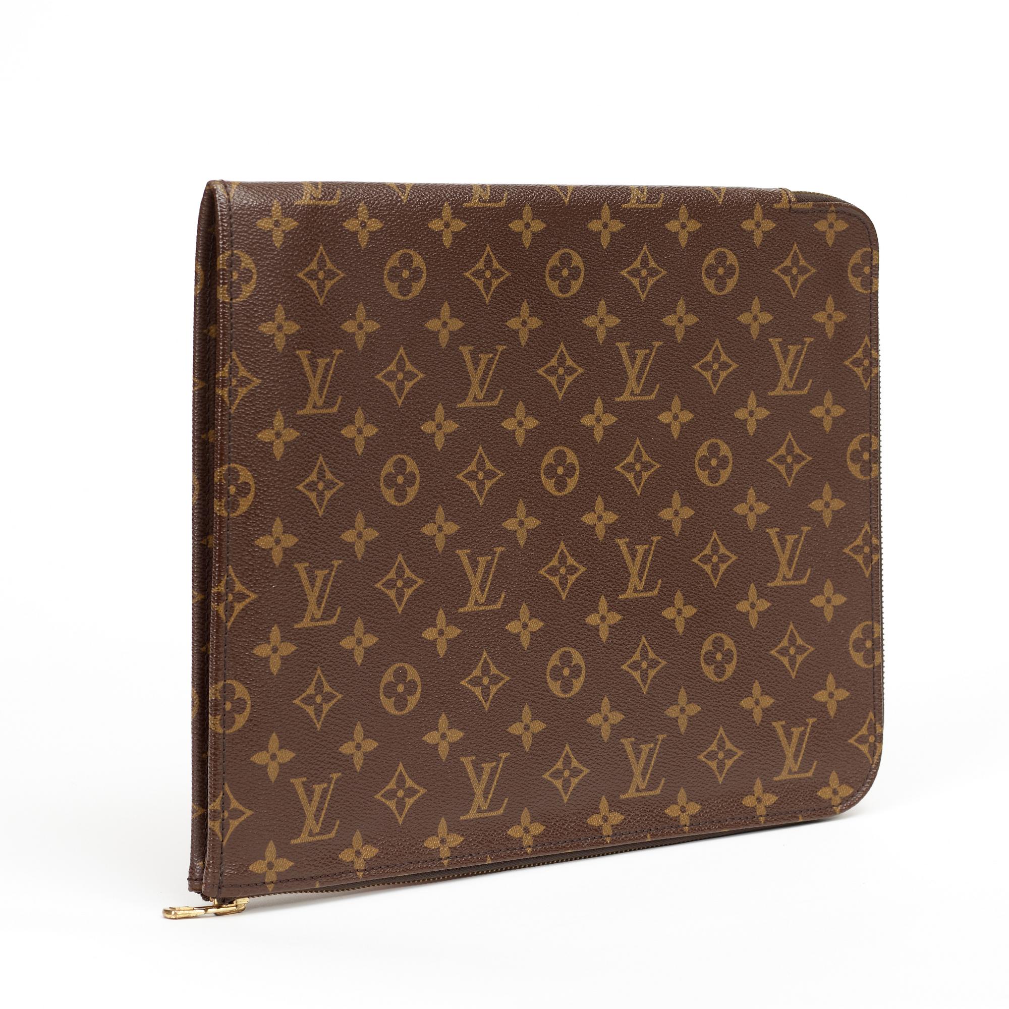 A monogram canvas document map by Louis Vuitton.