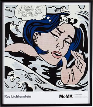 AFFISCHER/TRYCK, 2 st, efter Roy Lichtenstein. Varav ett utgivet av MoMA, Museum of Modern Art, New York.