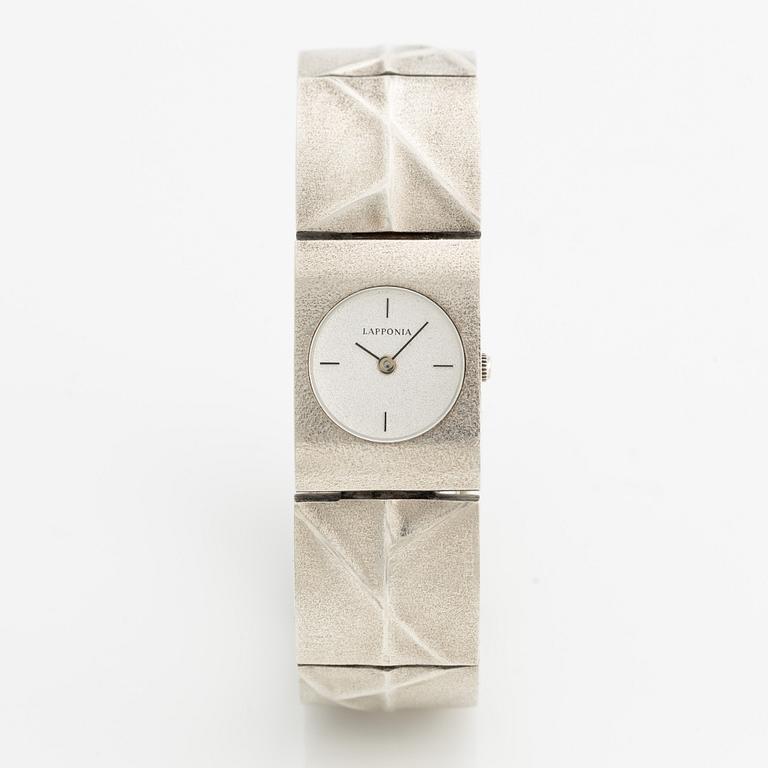 Lapponia wristwatch "Istral" sterling silver, designed by Björn Weckström, 1988.
