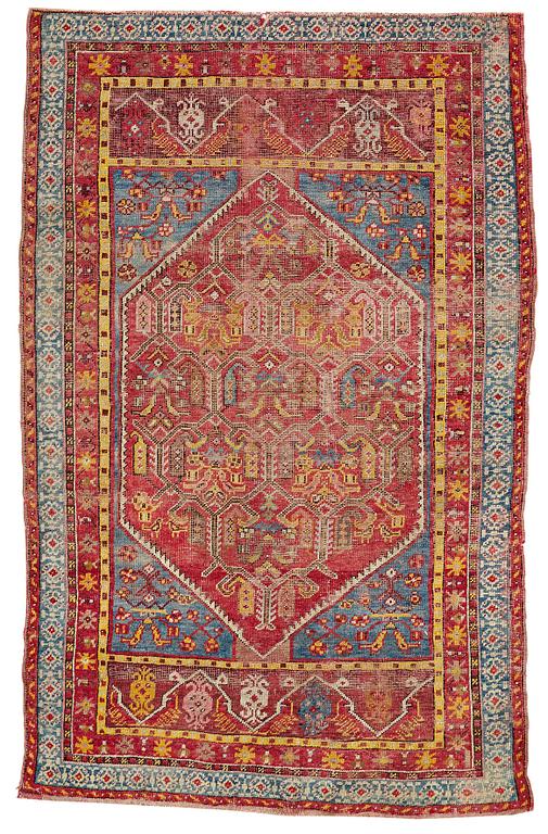MATTA, antik Anatol, Osmanska riket, ca 154,5-158 x 99,5-102,5 cm (samt en kortsida med 1 cm slätväv).