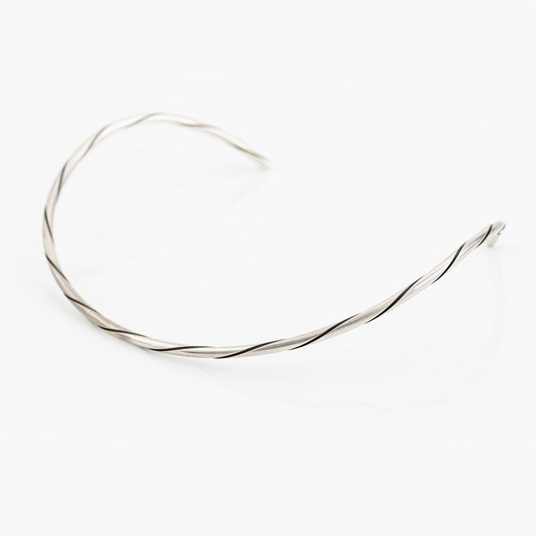 Firma George Jensen collier och armband, sterlingsilver, modell A80.