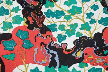 DUKAR, 2 st, GARDINKAPPA samt TYG. Svenskt Tenn, bla Josef Frank.