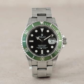 157. ROLEX, Oyster Perpetual Date, Submariner (1000ft=300m, SWISS MADE, slim four, Mark II), Chronometer,