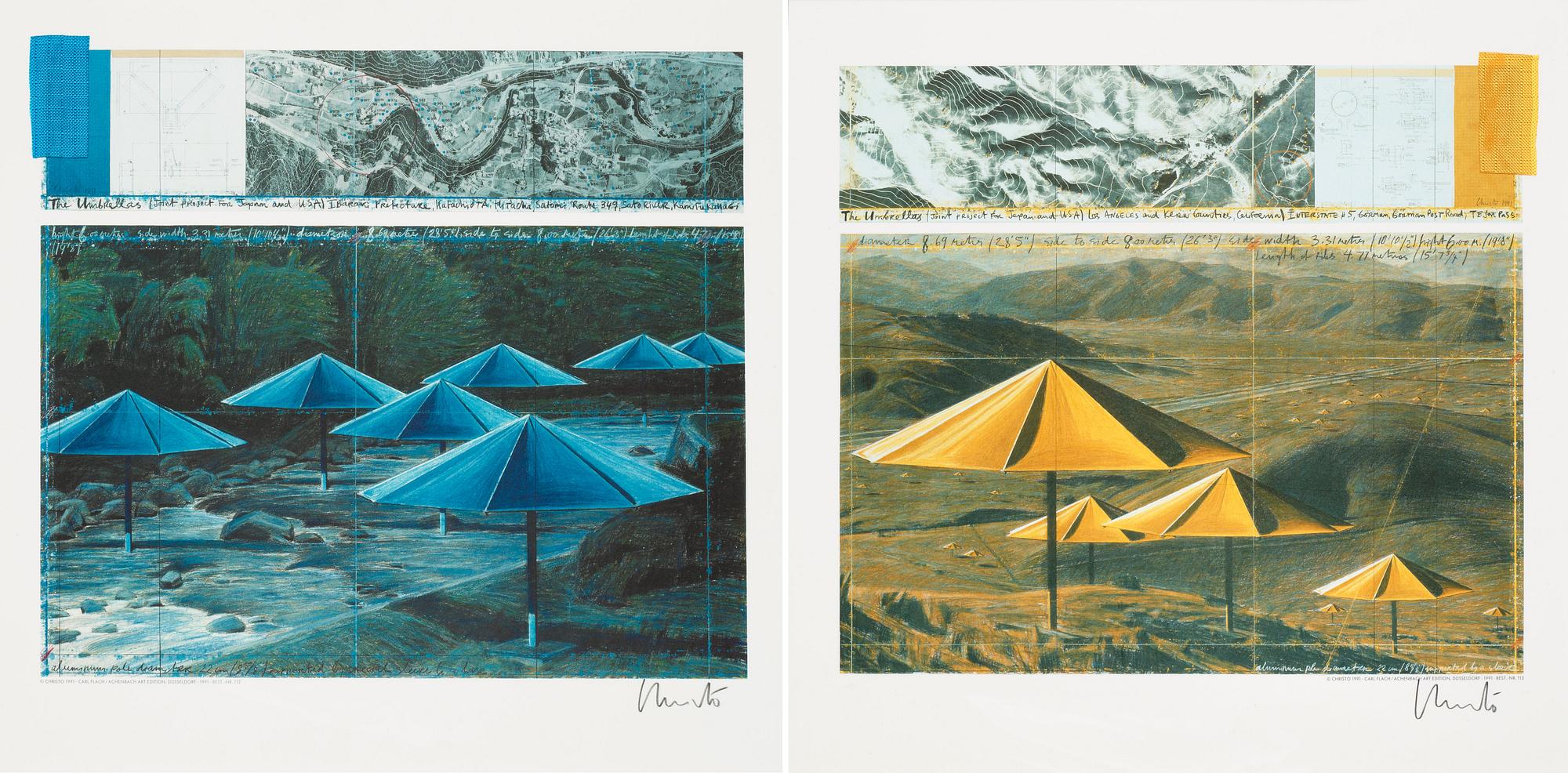 Christo & Jeanne-Claude, "The umbrellas (Joint project for Japan and USA)".