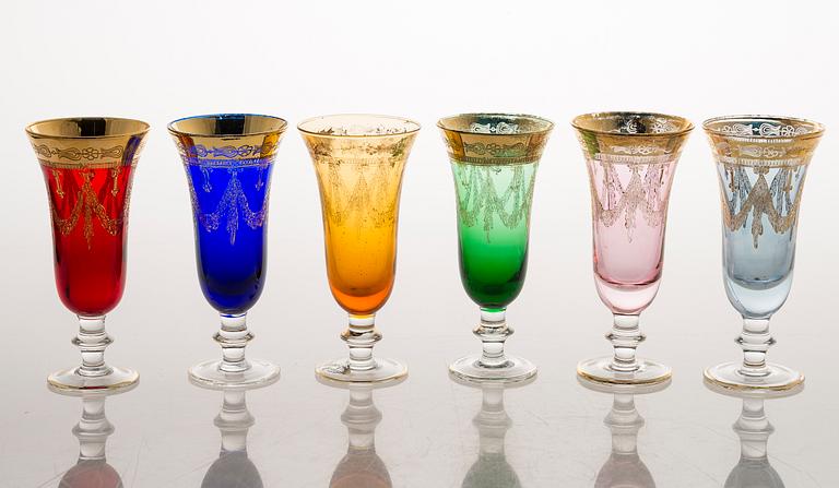 A set of footed Murano glasses and bowls, Italy, around mid-20th Century.