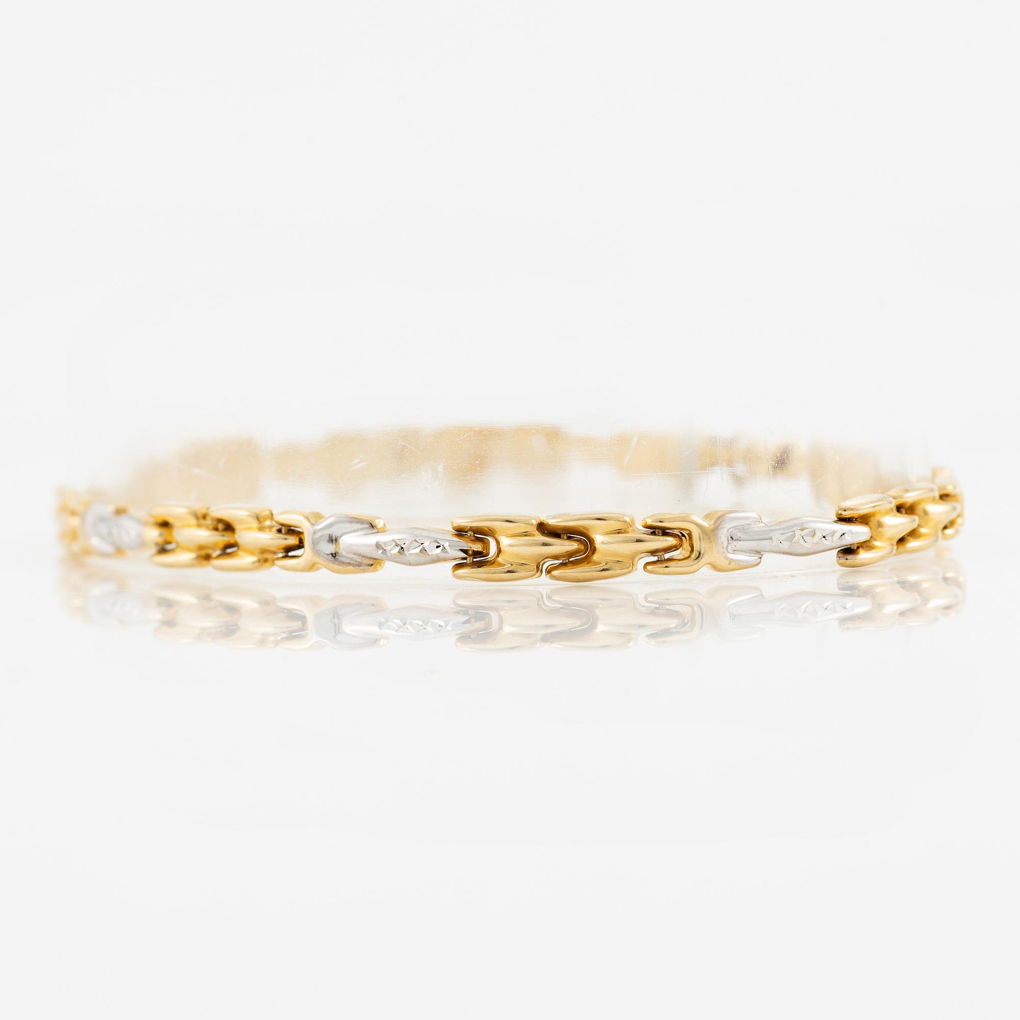 Bracelet, 14K gold,.