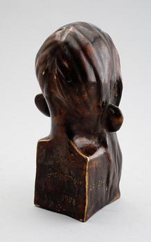 SKULPTUR, okänd konstnär, brons, otydligt sign och dat 1908, numr 22/300.